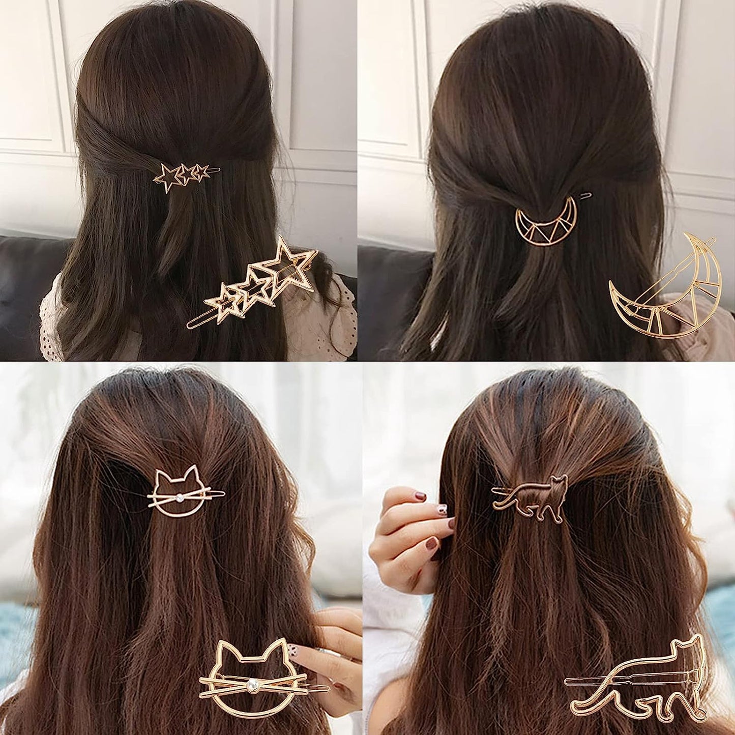 Neue Koreanische Blondhaar-Nadel, Katzeform Haarnadel Tier Haar Clip