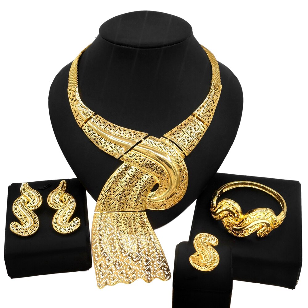 Mode Damen Halskette Schmuck-Set, Vergoldeter Anhänger