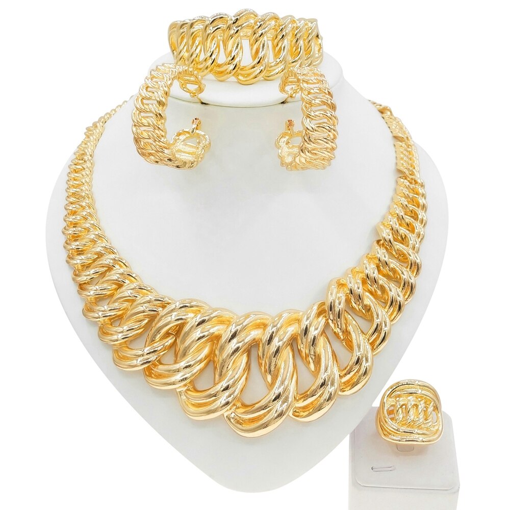 Mode Damen Halskette Schmuck-Set, Vergoldeter Anhänger