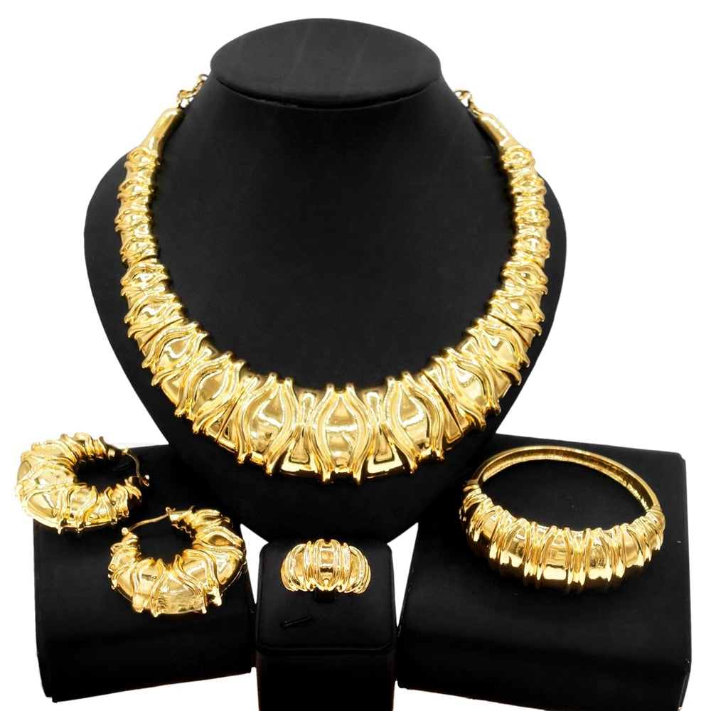 Mode Damen Halskette Schmuck-Set, Vergoldeter Anhänger
