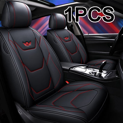 Autositzbezüge aus schwarzem Leder für VW Volkswagen Polo 9N Touareg 2005 Amarok Caddy Passat Tiguan Golf T-ROC Jetta Zubehör