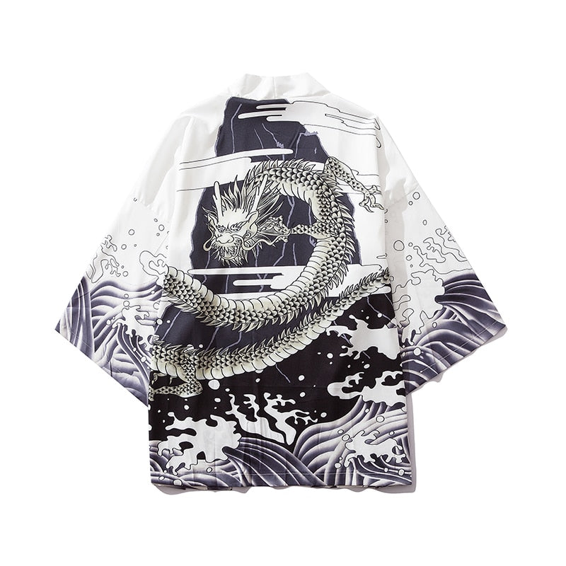 Bebovizi Japan Stil Katze Gedruckt, Dünne Kimono Japanischen Streetwear