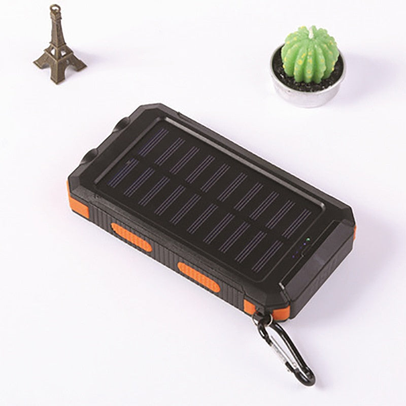 20000 mAh Power Bank, Wasserdichte Solar Power Externe Batterie, Schnelles Handyladegerät für Samsung, iPhone, Xiaomi