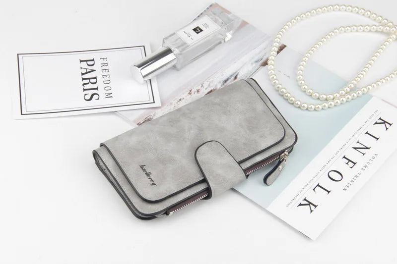 2023 Women Wallets Fashion Long PU Leather Top Quality Card Holder Classic Female Purse Zipper Wallet For Women