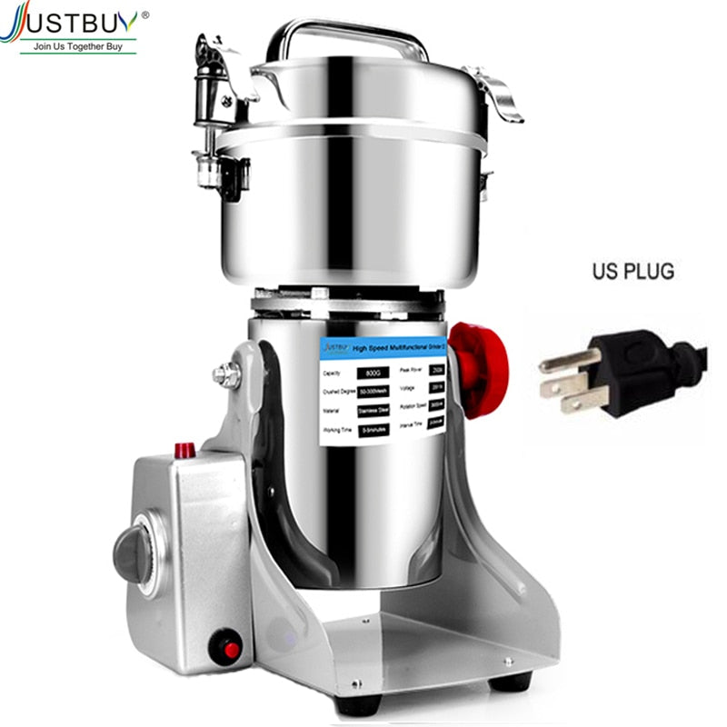 Leistungsstarke Kräutermühle, 220V EU/UK Stecker Gute Qualität Trockenfutter Kräuter, Kaffeemühle, Gewürze Mühle