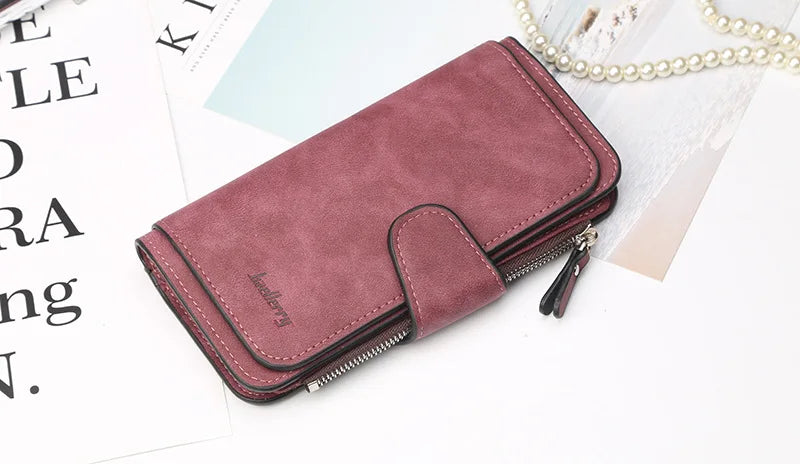 2023 Women Wallets Fashion Long PU Leather Top Quality Card Holder Classic Female Purse Zipper Wallet For Women