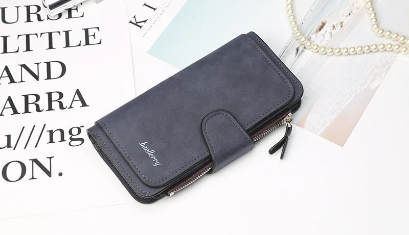 2023 Women Wallets Fashion Long PU Leather Top Quality Card Holder Classic Female Purse Zipper Wallet For Women