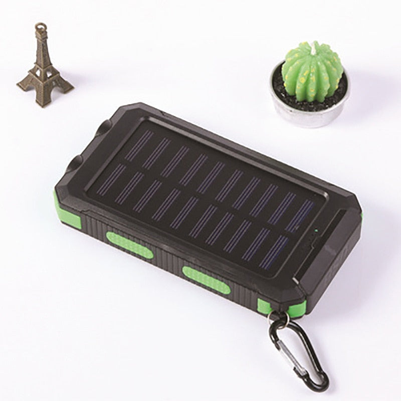 20000 mAh Power Bank, Wasserdichte Solar Power Externe Batterie, Schnelles Handyladegerät für Samsung, iPhone, Xiaomi