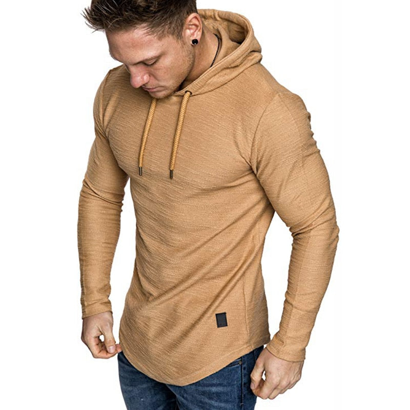 Neue Marke einfarbige langarm Mode Sweatshirt für Männer