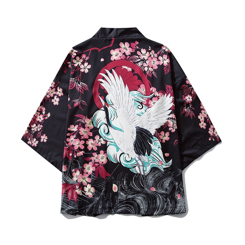 Bebovizi Japan Stil Katze Gedruckt, Dünne Kimono Japanischen Streetwear