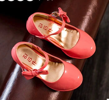 2024 New Girls Leather Shoes Autumn Bowtie Sandals 2019 New Children Shoes High Heels Princess Sweet Sandals For Girls