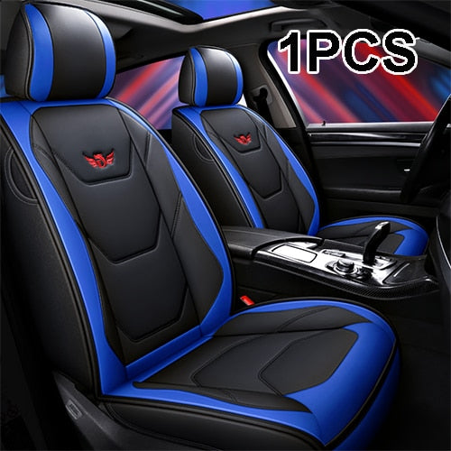 Autositzbezüge aus schwarzem Leder für VW Volkswagen Polo 9N Touareg 2005 Amarok Caddy Passat Tiguan Golf T-ROC Jetta Zubehör