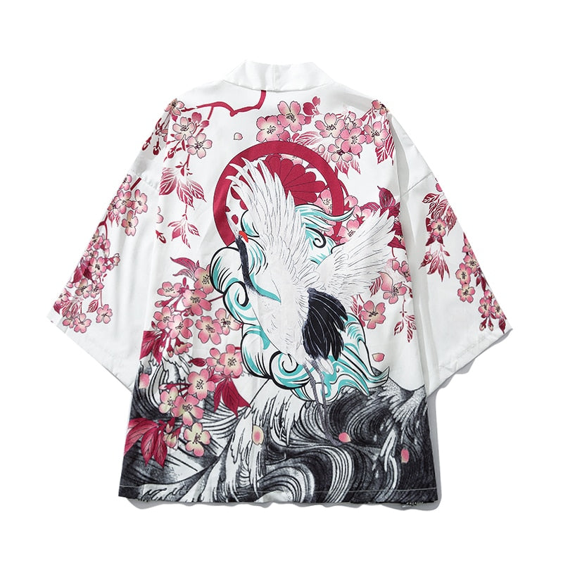 Bebovizi Japan Stil Katze Gedruckt, Dünne Kimono Japanischen Streetwear