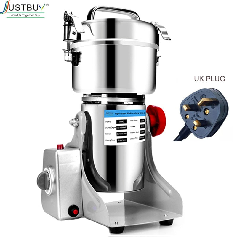 Leistungsstarke Kräutermühle, 220V EU/UK Stecker Gute Qualität Trockenfutter Kräuter, Kaffeemühle, Gewürze Mühle
