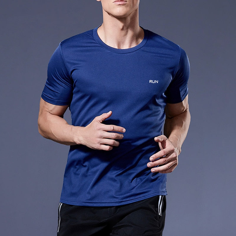 Hochwertiges Herren Polyester Running T-Shirt, Quick Dry Fitness Shirt