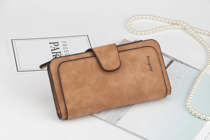 2023 Women Wallets Fashion Long PU Leather Top Quality Card Holder Classic Female Purse Zipper Wallet For Women