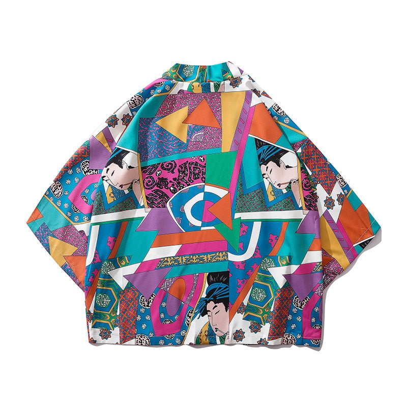 Bebovizi Japan Stil Katze Gedruckt, Dünne Kimono Japanischen Streetwear