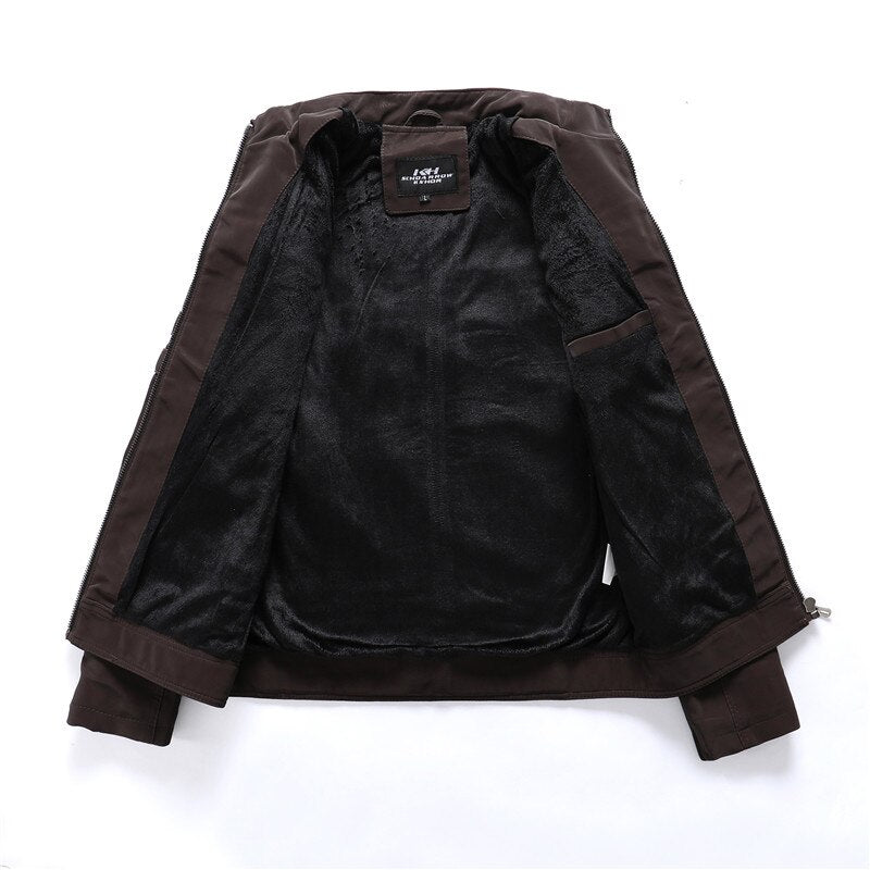 Männer Winter Fleece Warme Motorrad Windjacke