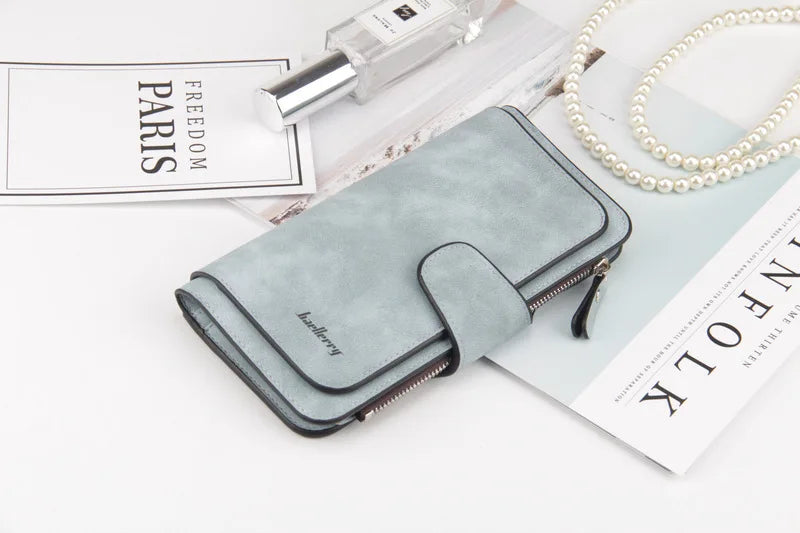 2023 Women Wallets Fashion Long PU Leather Top Quality Card Holder Classic Female Purse Zipper Wallet For Women