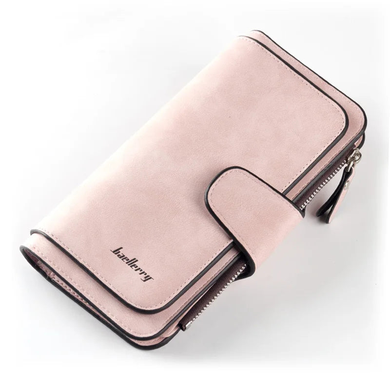 2023 Women Wallets Fashion Long PU Leather Top Quality Card Holder Classic Female Purse Zipper Wallet For Women