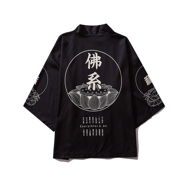 Bebovizi Japan Stil Katze Gedruckt, Dünne Kimono Japanischen Streetwear