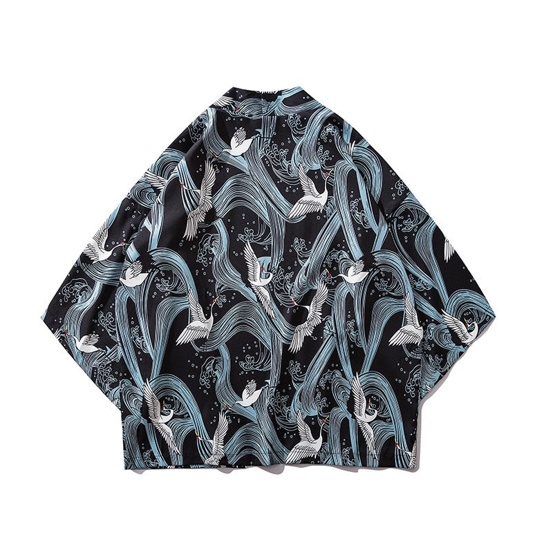 Bebovizi Japan Stil Katze Gedruckt, Dünne Kimono Japanischen Streetwear