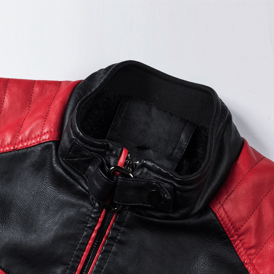 Herren Lederjacke, 2023 Mode Biker Jacke
