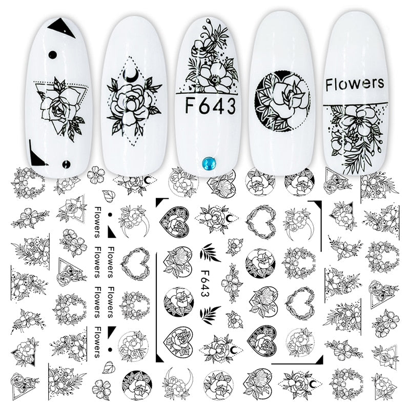 3D Nagelaufkleber, love Aufkleber, Gesicht Muster, Valentinstag Nail art Dekoration, Liebesherz