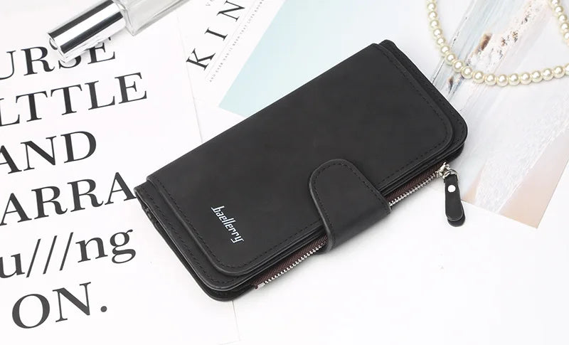 2023 Women Wallets Fashion Long PU Leather Top Quality Card Holder Classic Female Purse Zipper Wallet For Women