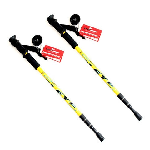 2 Teil/para 135 CM Spazierstock Trekking, Stoßfest, Aluminiumlegierung Klettern Stick Teleskop zum Wandern