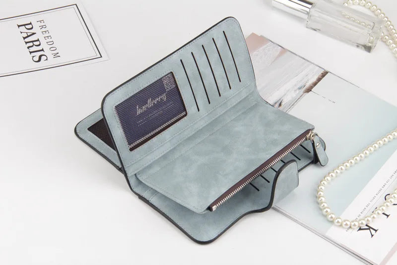 2023 Women Wallets Fashion Long PU Leather Top Quality Card Holder Classic Female Purse Zipper Wallet For Women