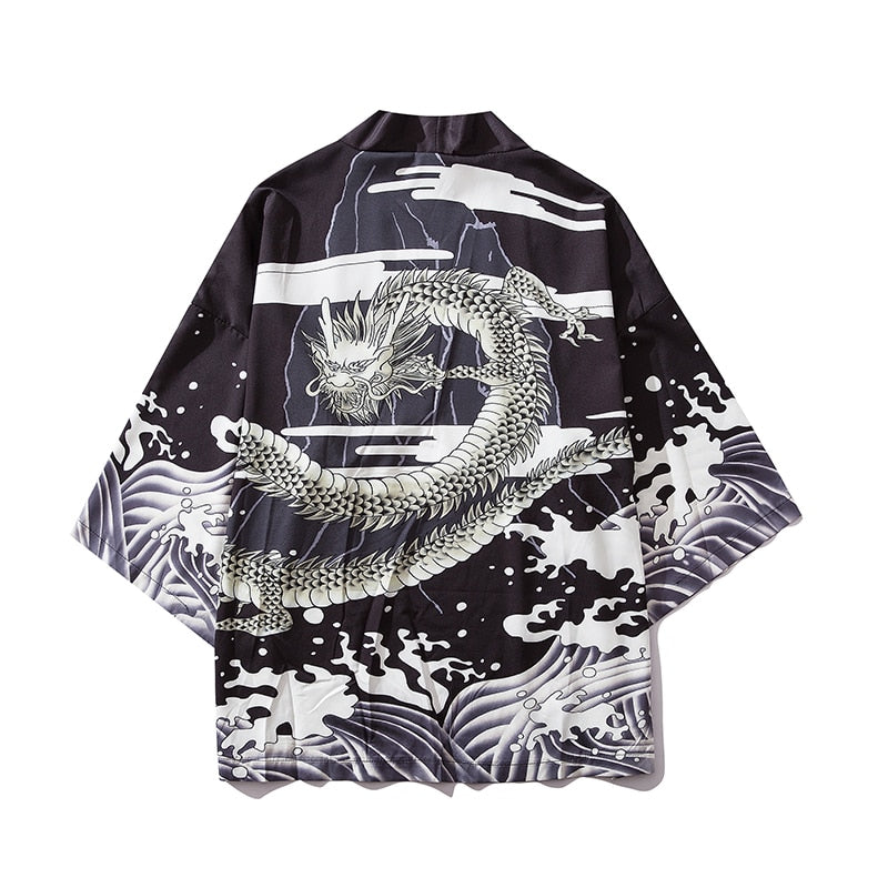 Bebovizi Japan Stil Katze Gedruckt, Dünne Kimono Japanischen Streetwear