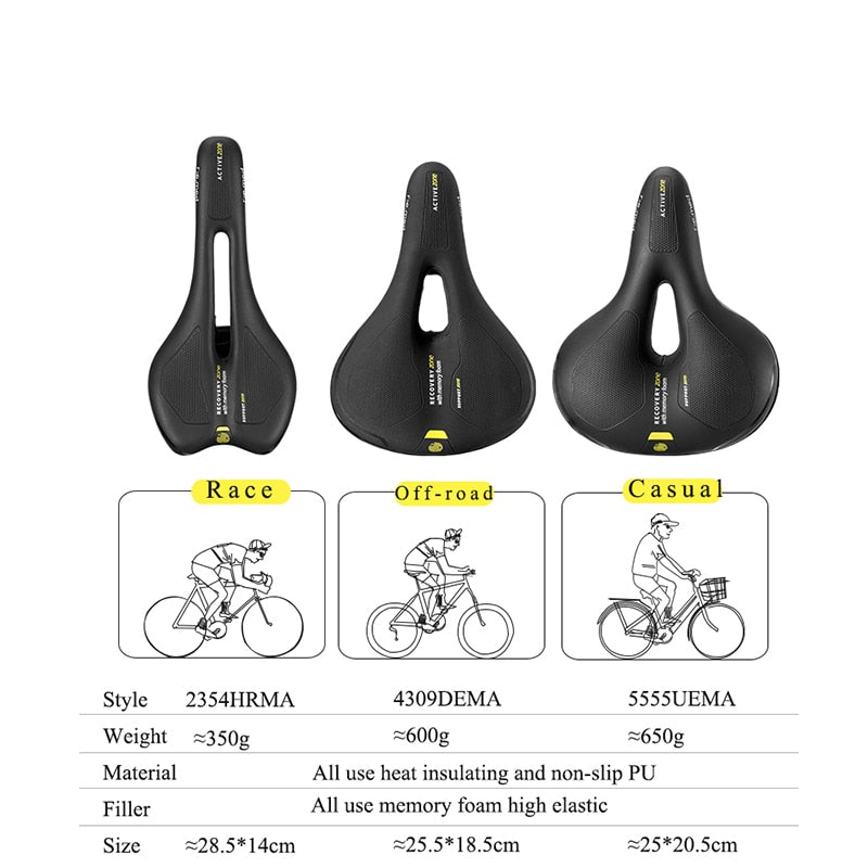 SELLE ROYAL MTB-Fahrrad-Sattelschiene, hohl, atmungsaktiv, absorbierend, regenfest, weicher Memory-Schwamm, Fahrrad-Fahrradsitz