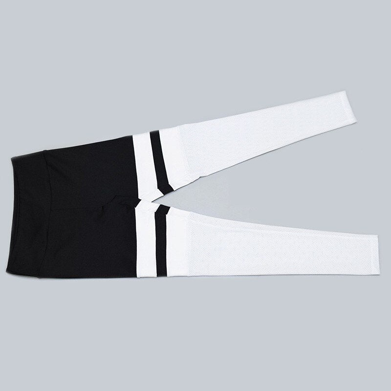 Mesh Patchwork Damen Sport Leggings, Damen Hohe Taille