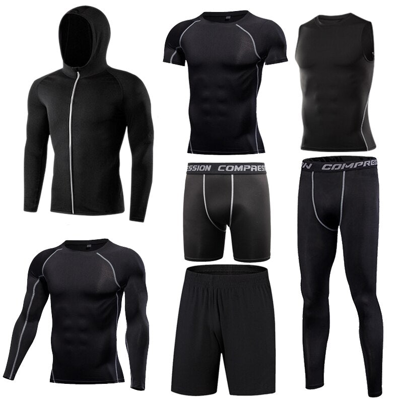Männer Enge Sportwear Gymanzug, Kompression Leggings, Workout Sport Kleidung Sets