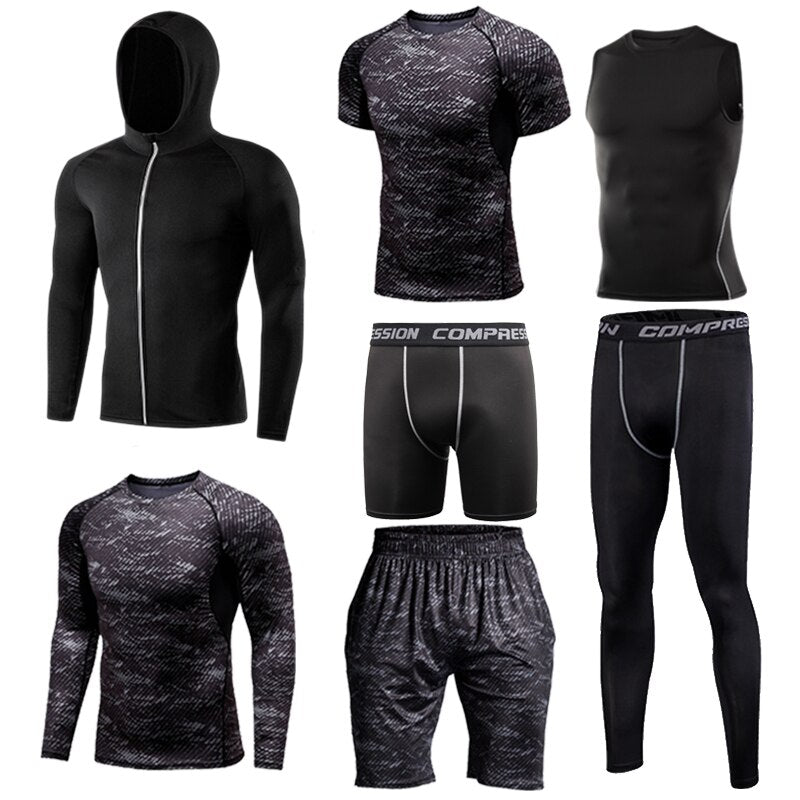 Männer Enge Sportwear Gymanzug, Kompression Leggings, Workout Sport Kleidung Sets