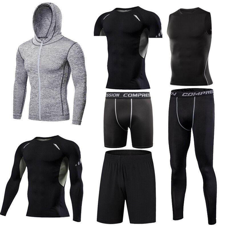 Männer Enge Sportwear Gymanzug, Kompression Leggings, Workout Sport Kleidung Sets