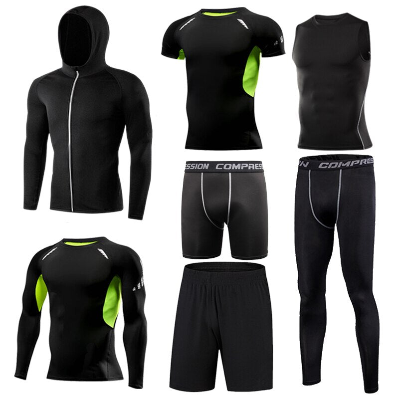 Männer Enge Sportwear Gymanzug, Kompression Leggings, Workout Sport Kleidung Sets