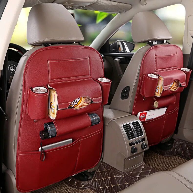 Auto sitz zurücklagerung Organizertasche aus Leder, Universal Multifunktionslagerung box zum Verstauen, Aufräumen