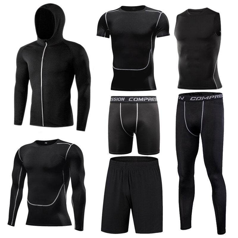 Männer Enge Sportwear Gymanzug, Kompression Leggings, Workout Sport Kleidung Sets