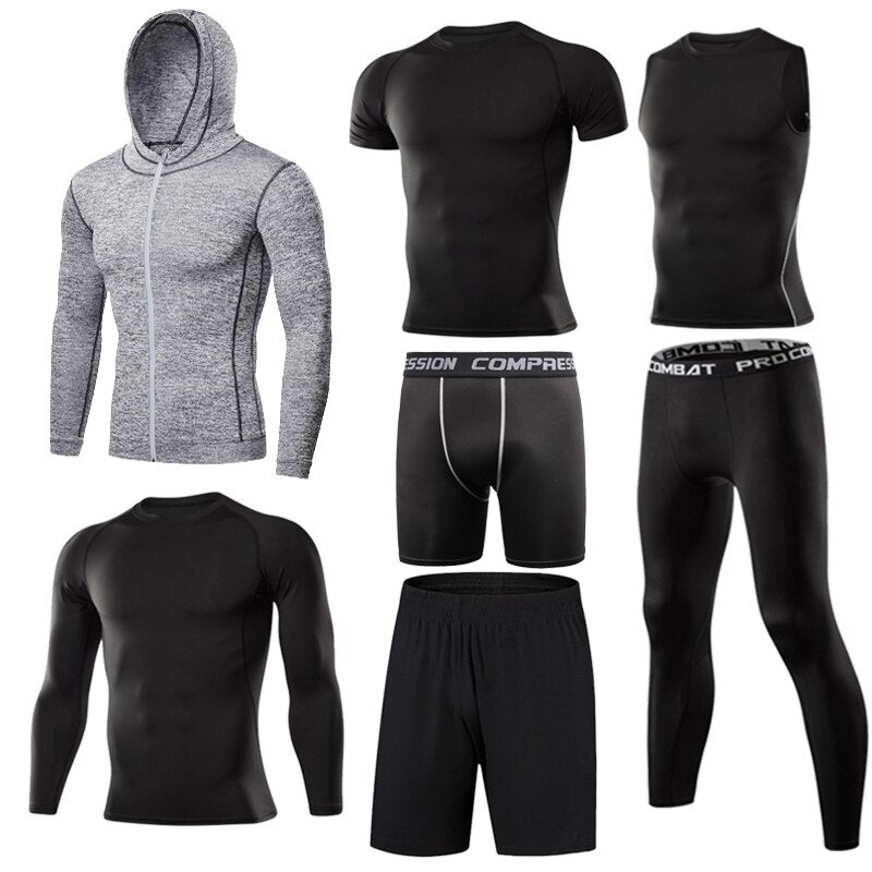 Männer Enge Sportwear Gymanzug, Kompression Leggings, Workout Sport Kleidung Sets