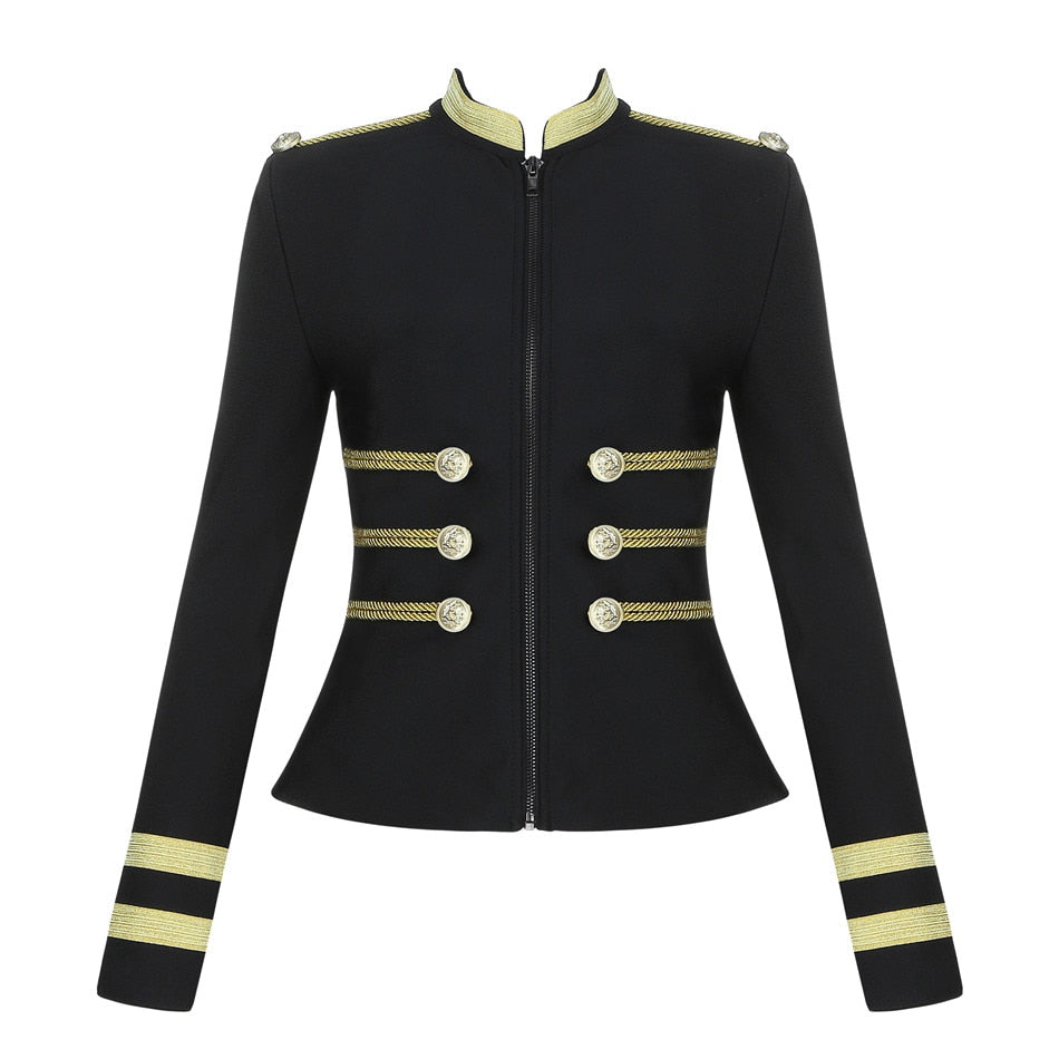 Neue Sexy Sommer Verband Jacke, O Neck Plus Größe Oberbekleidung, Feste Kurze Mäntel, Weibliche Party Elegante Langarm Jacke