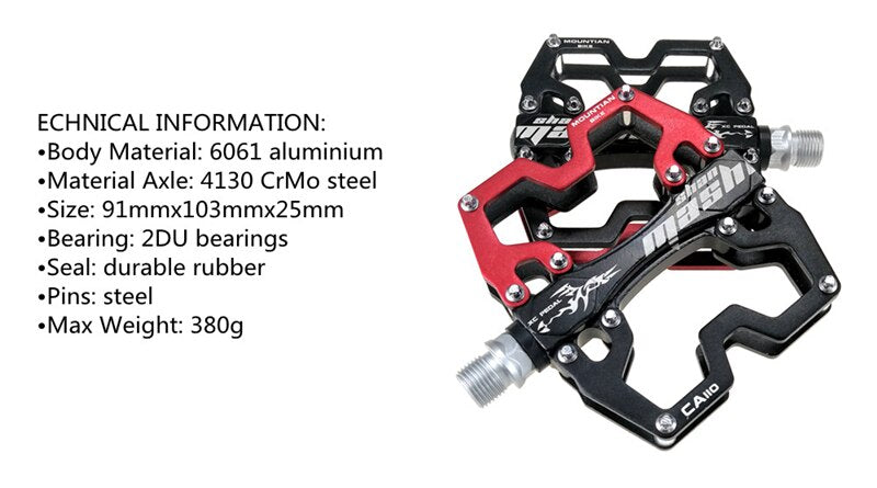 2023 Neue Aluminiumlegierung CNC, ultraleichtes Radfahren mit BMX Pedale