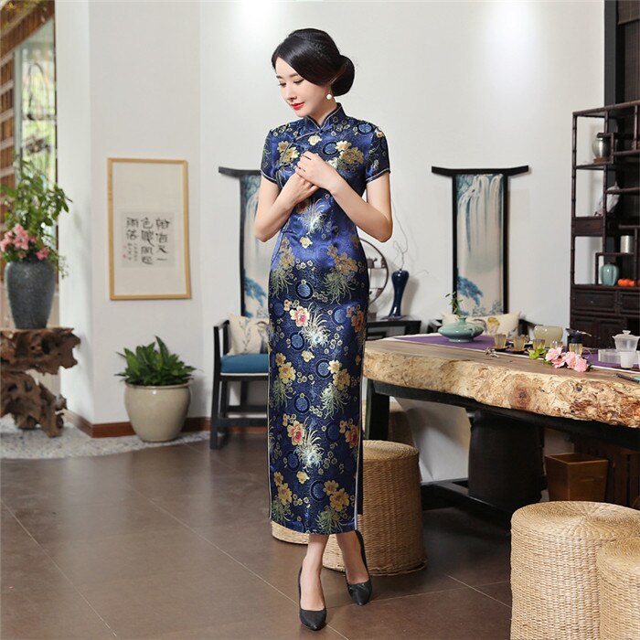 New High Fashion Green Rayon Cheongsam Chinese Classic Women
