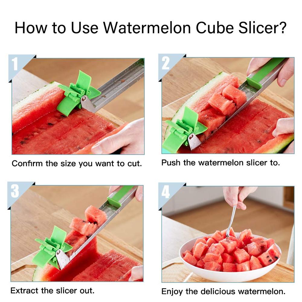 WALFOS Wassermelonenschneider aus Edelstahl, Windmühlen-Design