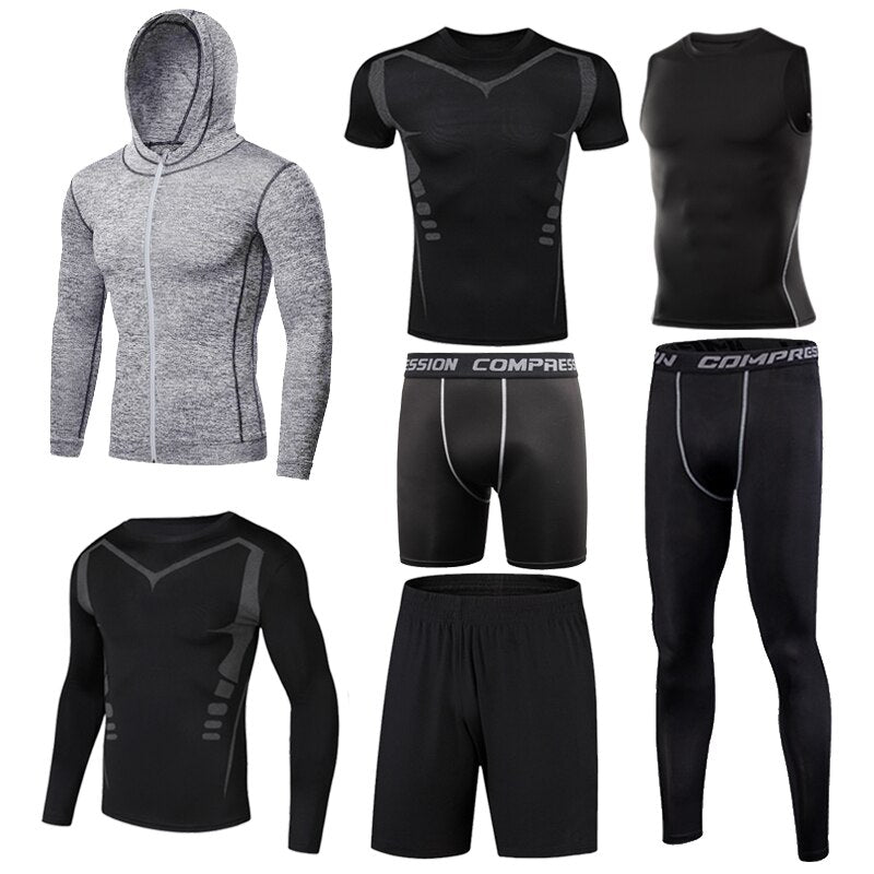 Männer Enge Sportwear Gymanzug, Kompression Leggings, Workout Sport Kleidung Sets