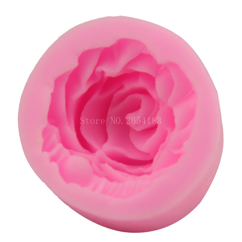 Rose Silikon-Kuchenform für 3D-Blume, Fondantform, Cupcake, Dekoration, Backwerkzeug