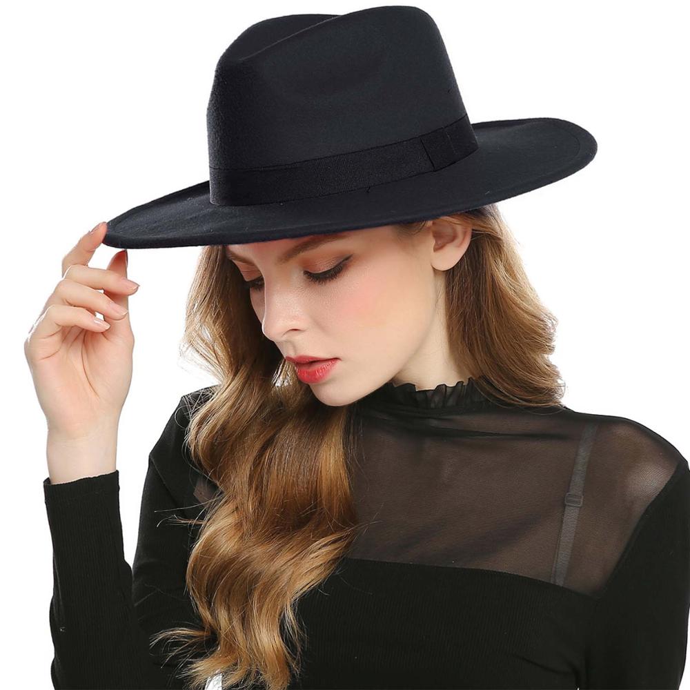 Schwarz Rot Fedora Hüte Für Frauen