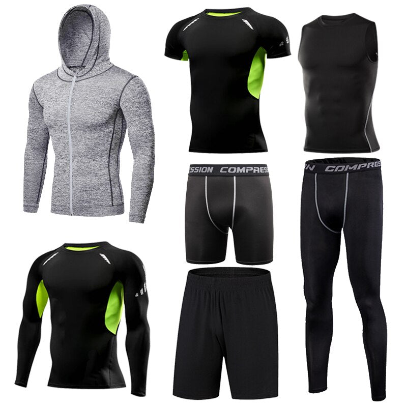 Männer Enge Sportwear Gymanzug, Kompression Leggings, Workout Sport Kleidung Sets
