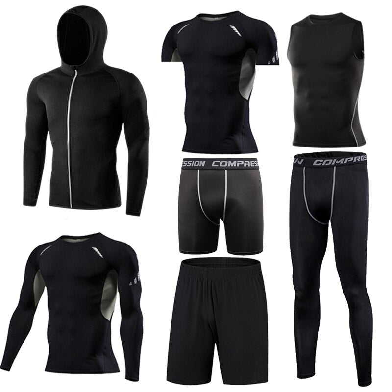 Männer Enge Sportwear Gymanzug, Kompression Leggings, Workout Sport Kleidung Sets